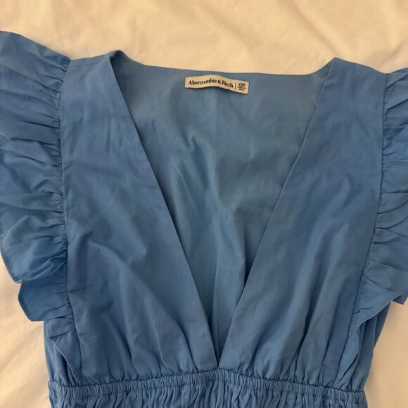Abercrombie & Fitch Blue Flutter Sleeve Midi Dress - Picture 3 of 3